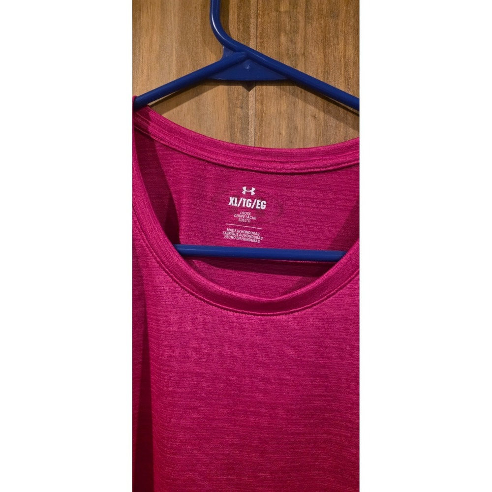 NWT Under Armour Tank Top Mens XL Pink Tech Vent Loose Fit Moisture Wicking - Picture 3 of 6